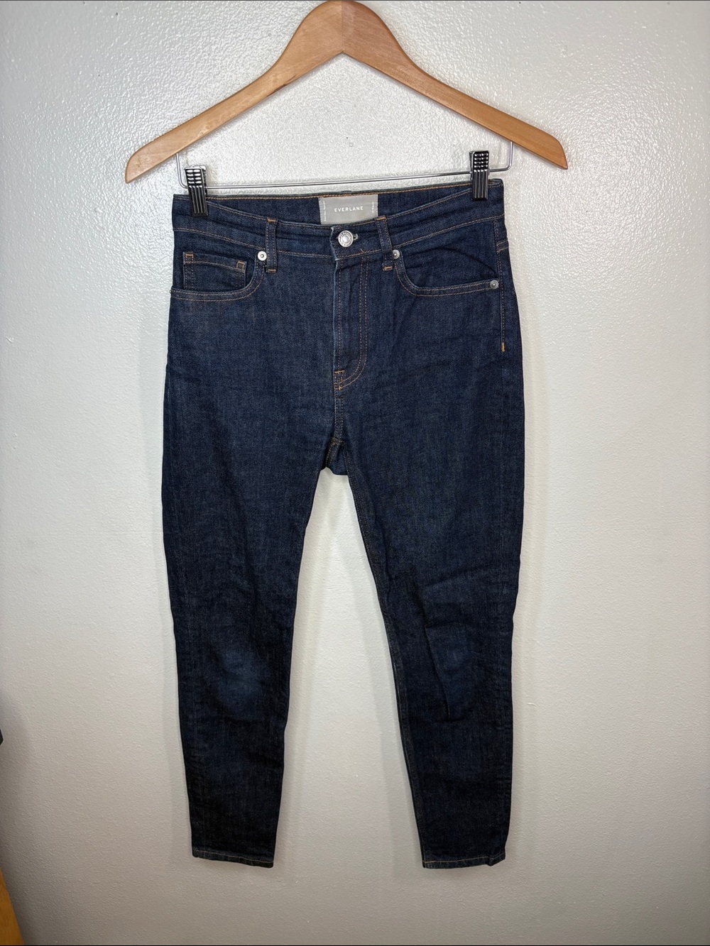 Everlane High Rise Dark Wash Jeans Women Size 25 Regular BLEMISH